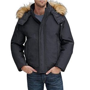 NWT Marc New York Men's Boerum Insulated Bomber Jacket Black Size L $130 7C027